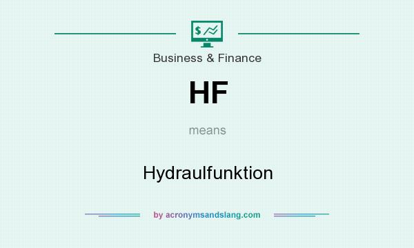 What does HF mean? It stands for Hydraulfunktion