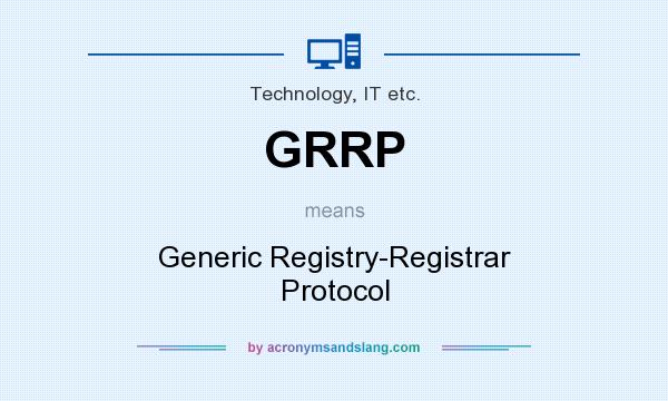 What does GRRP mean? It stands for Generic Registry-Registrar Protocol