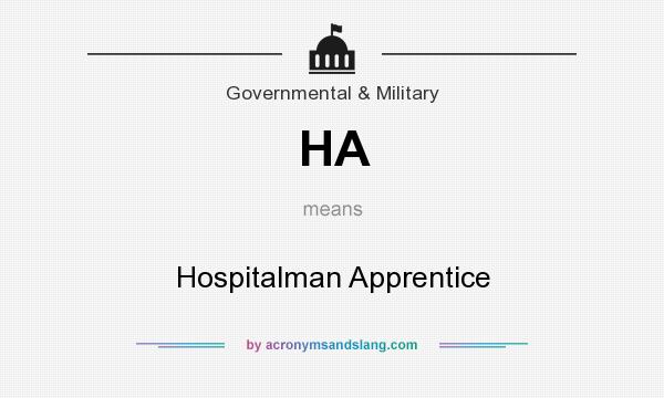 What does HA mean? It stands for Hospitalman Apprentice