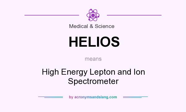 What does HELIOS mean? It stands for High Energy Lepton and Ion Spectrometer