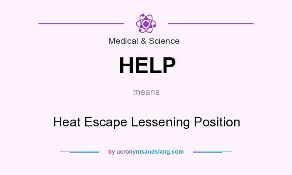 What does HELP mean? It stands for Heat Escape Lessening Position