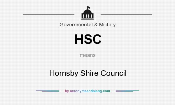 What does HSC mean? It stands for Hornsby Shire Council