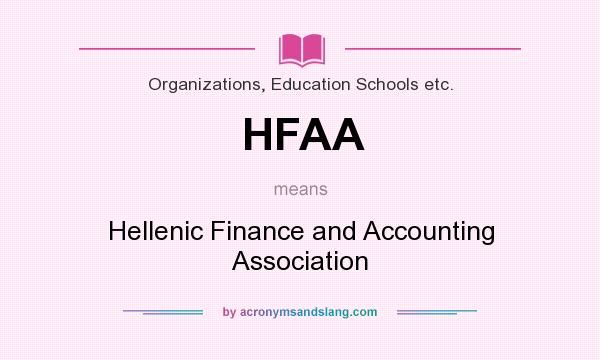 What does HFAA mean? It stands for Hellenic Finance and Accounting Association