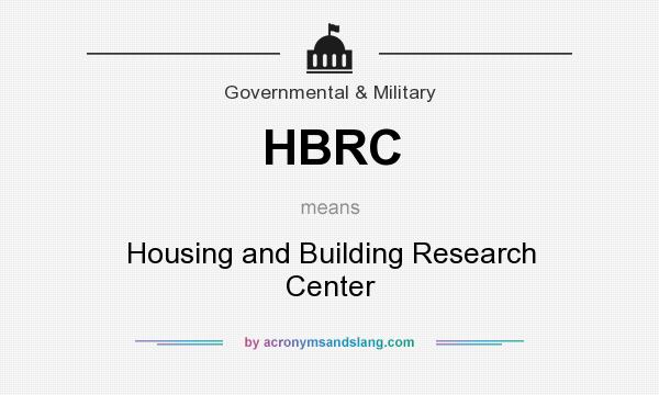 What does HBRC mean? It stands for Housing and Building Research Center