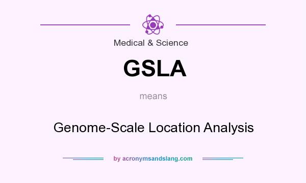 What does GSLA mean? It stands for Genome-Scale Location Analysis