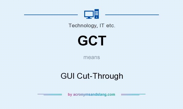 What does GCT mean? It stands for GUI Cut-Through