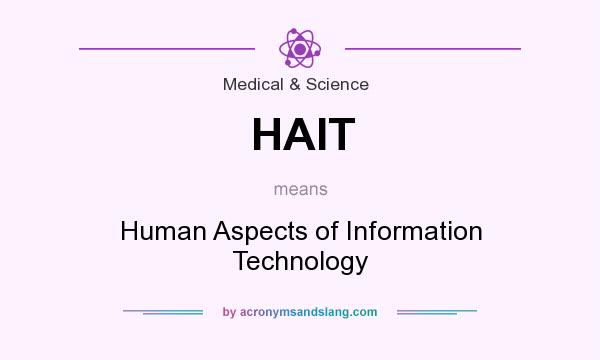 What does HAIT mean? It stands for Human Aspects of Information Technology