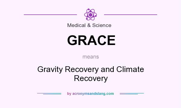 What does GRACE mean? It stands for Gravity Recovery and Climate Recovery