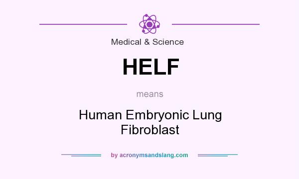 What does HELF mean? It stands for Human Embryonic Lung Fibroblast