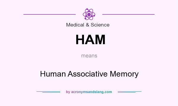 What does HAM mean? It stands for Human Associative Memory