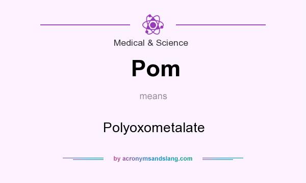 What does Pom mean? It stands for Polyoxometalate
