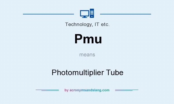 What does Pmu mean? It stands for Photomultiplier Tube