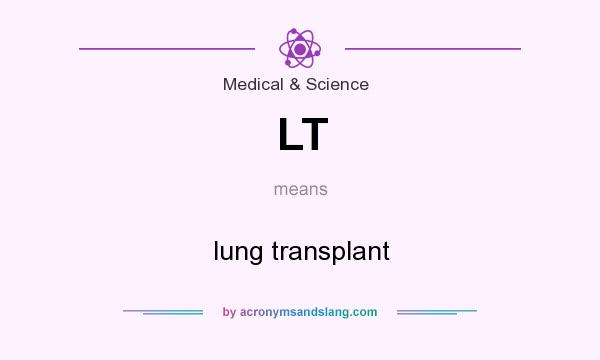 What does LT mean? It stands for lung transplant