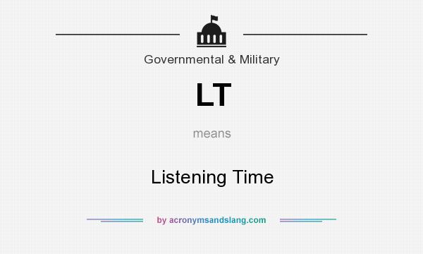 What does LT mean? It stands for Listening Time