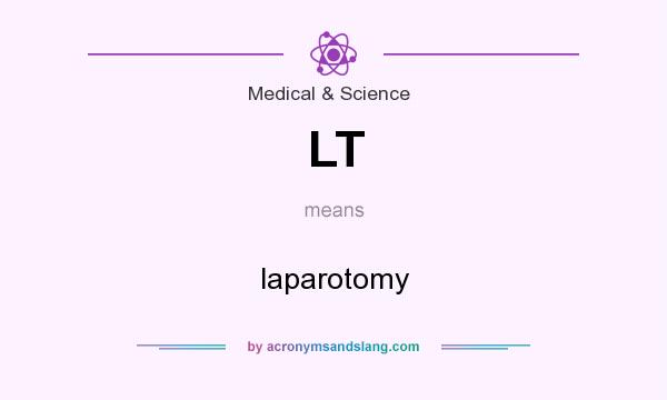 What does LT mean? It stands for laparotomy