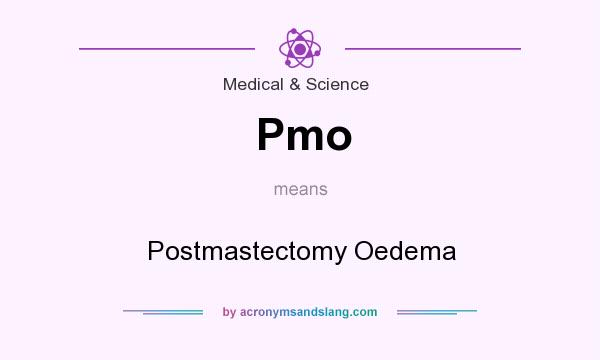 What does Pmo mean? It stands for Postmastectomy Oedema