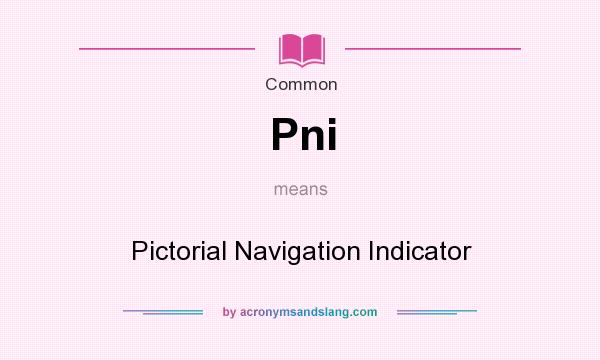 What does Pni mean? It stands for Pictorial Navigation Indicator