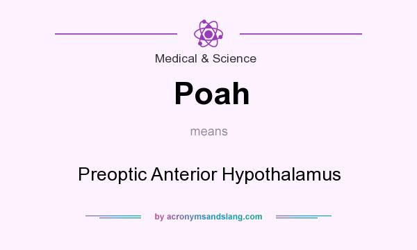 What does Poah mean? It stands for Preoptic Anterior Hypothalamus