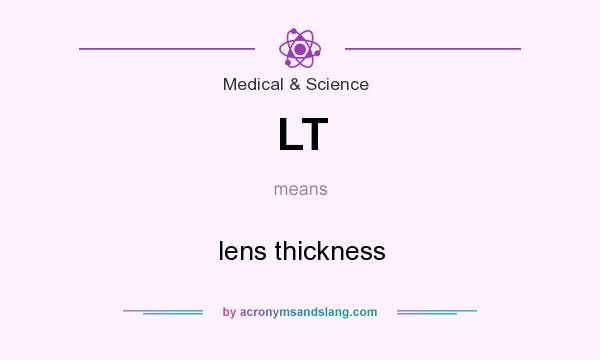 What does LT mean? It stands for lens thickness