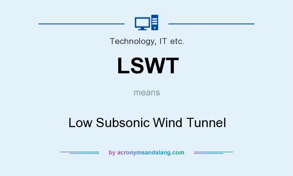What does LSWT mean? It stands for Low Subsonic Wind Tunnel
