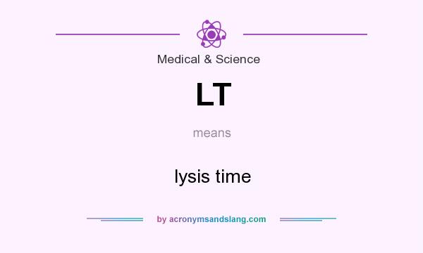 What does LT mean? It stands for lysis time