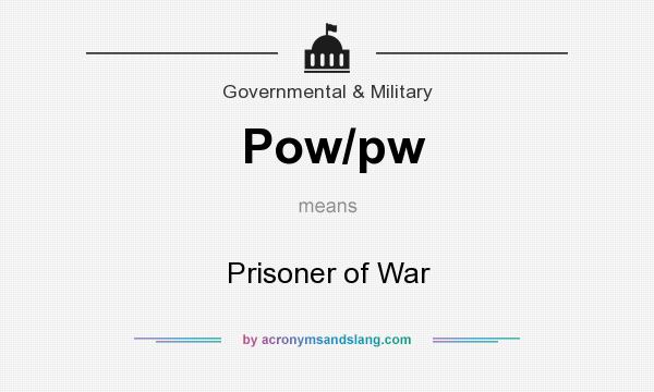 What does Pow/pw mean? It stands for Prisoner of War