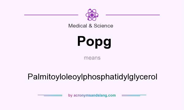 What does Popg mean? It stands for Palmitoyloleoylphosphatidylglycerol