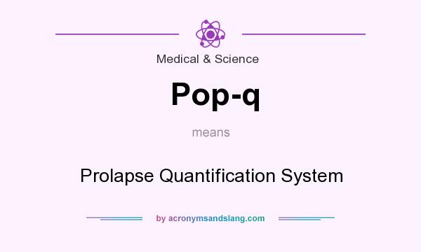 What does Pop-q mean? It stands for Prolapse Quantification System