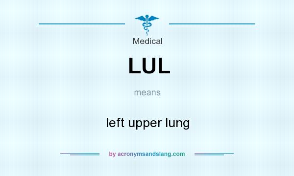 What does LUL mean? It stands for left upper lung