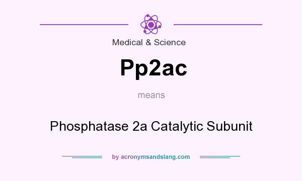 What does Pp2ac mean? It stands for Phosphatase 2a Catalytic Subunit