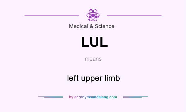 What does LUL mean? It stands for left upper limb