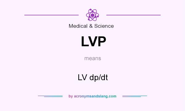What does LVP mean? It stands for LV dp/dt