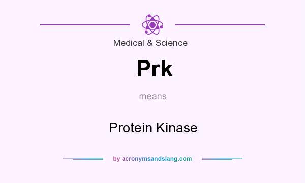 What does Prk mean? It stands for Protein Kinase