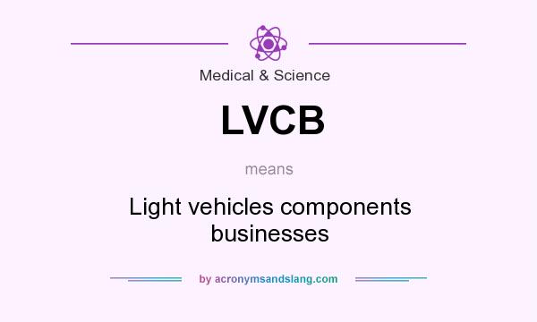 What does LVCB mean? It stands for Light vehicles components businesses