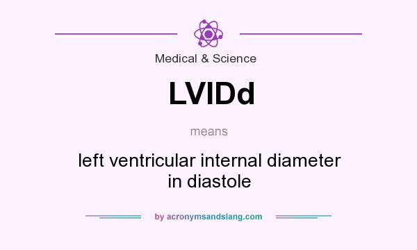 What does LVIDd mean? It stands for left ventricular internal diameter in diastole