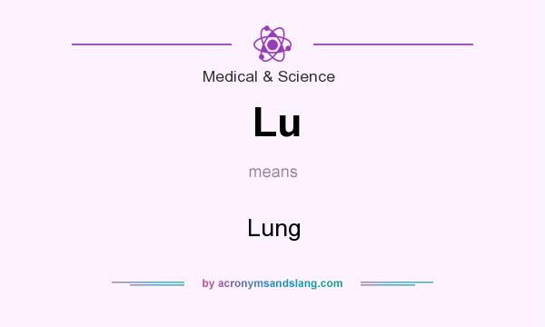 What does Lu mean? It stands for Lung