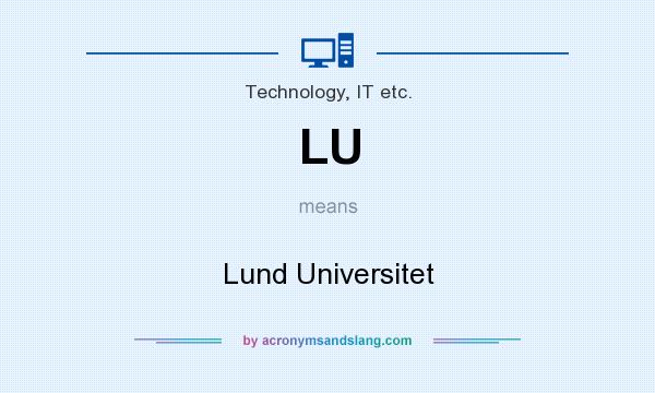 What does LU mean? It stands for Lund Universitet