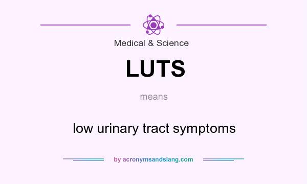 What does LUTS mean? It stands for low urinary tract symptoms