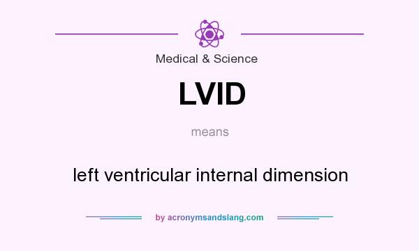What does LVID mean? It stands for left ventricular internal dimension