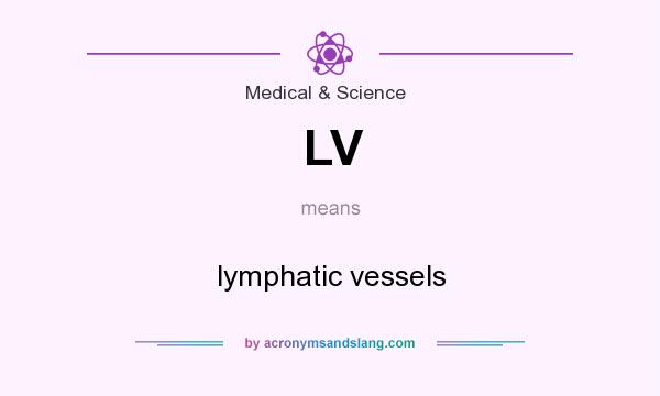 What does LV mean? It stands for lymphatic vessels