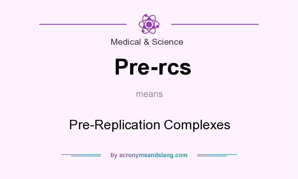 What does Pre-rcs mean? It stands for Pre-Replication Complexes