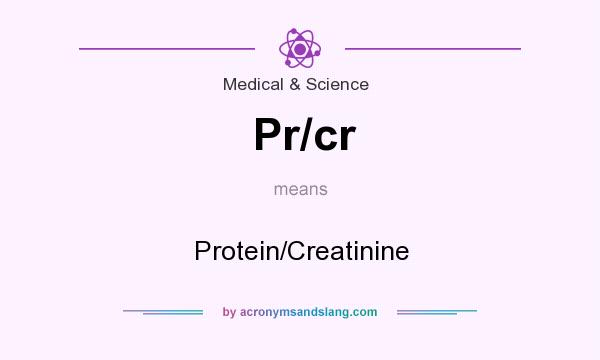 What does Pr/cr mean? It stands for Protein/Creatinine