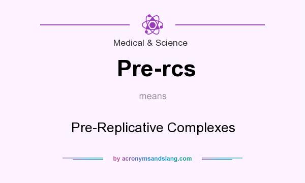 What does Pre-rcs mean? It stands for Pre-Replicative Complexes