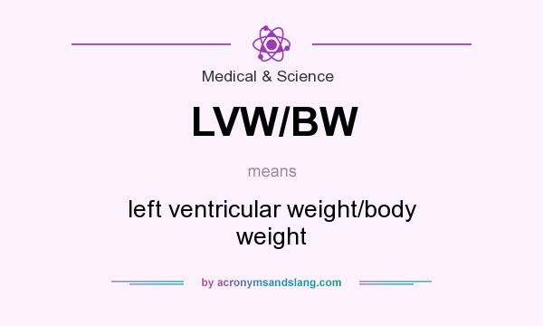 What does LVW/BW mean? It stands for left ventricular weight/body weight