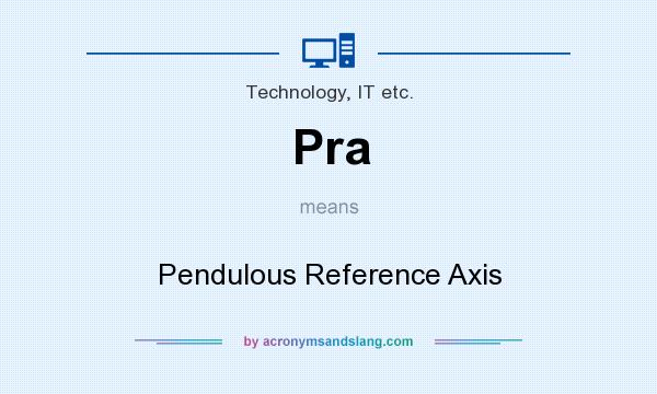 What does Pra mean? It stands for Pendulous Reference Axis