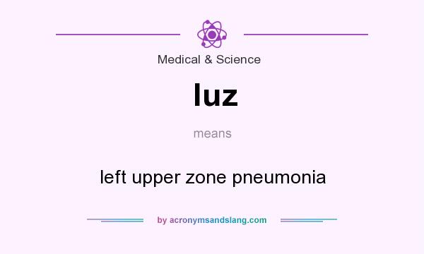 What does luz mean? It stands for left upper zone pneumonia
