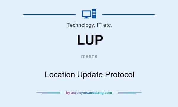 What does LUP mean? It stands for Location Update Protocol