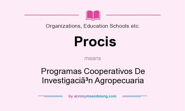 What does Procis mean? It stands for Programas Cooperativos De Investigacin Agropecuaria
