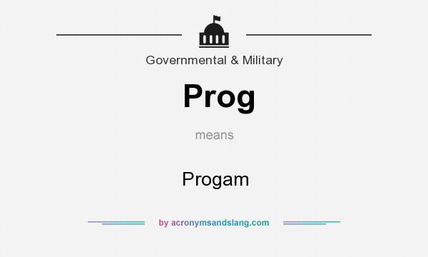What does Prog mean? It stands for Progam