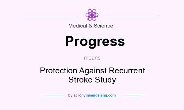 What does Progress mean? It stands for Protection Against Recurrent Stroke Study